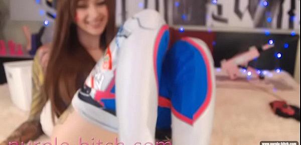  PURPLE-BITCH.VIP DVA COSPLAY GLASS DILDO PUSSY PURPLE BITCH ANAL TOYS DP TEEN